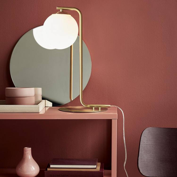 Nordlux Grant table lamp in brass and opal, imported from the UK