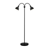Nordlux Ray double floor lamp in black, imported from the UK
