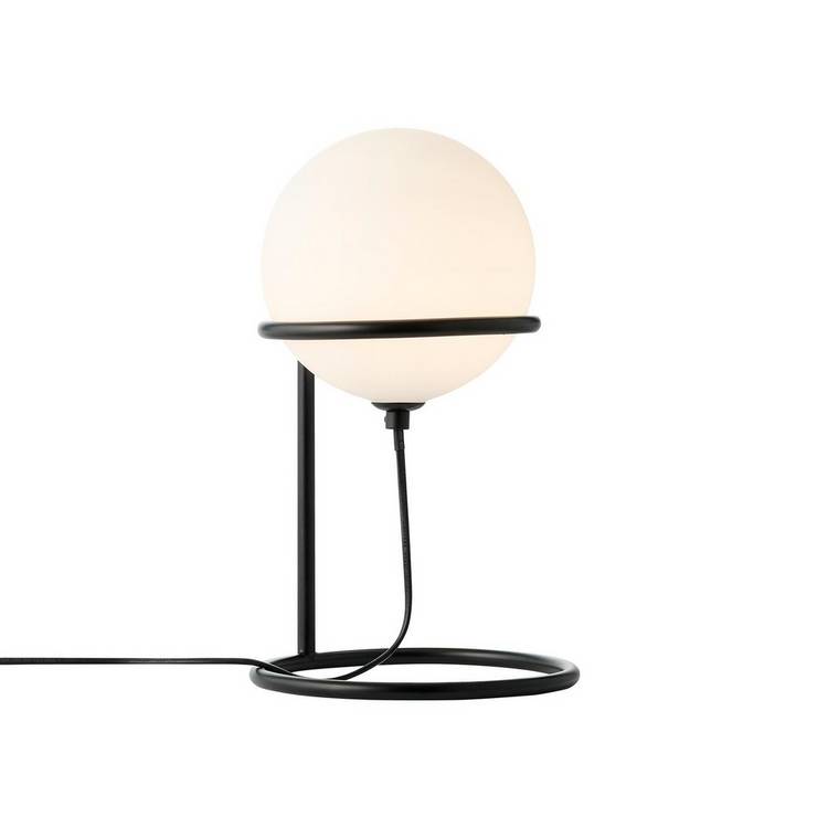 Nordlux Wilson table lamp black with white glass shade (British brand)