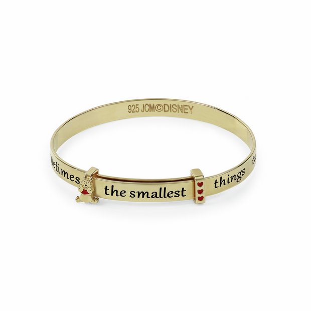 Disney Winnie the Pooh gold plated sterling silver bangle (British brand)