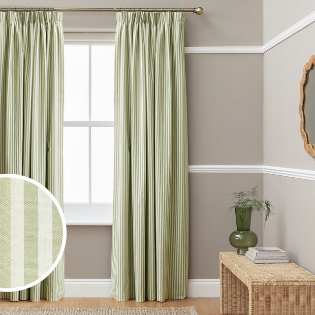Habitat olive blackout curtains 117x237cm, imported from the UK