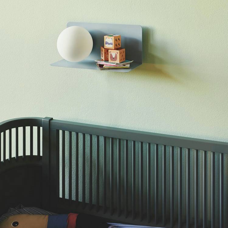Nordlux Lilibeth blue wall light with shelf - (British brand)