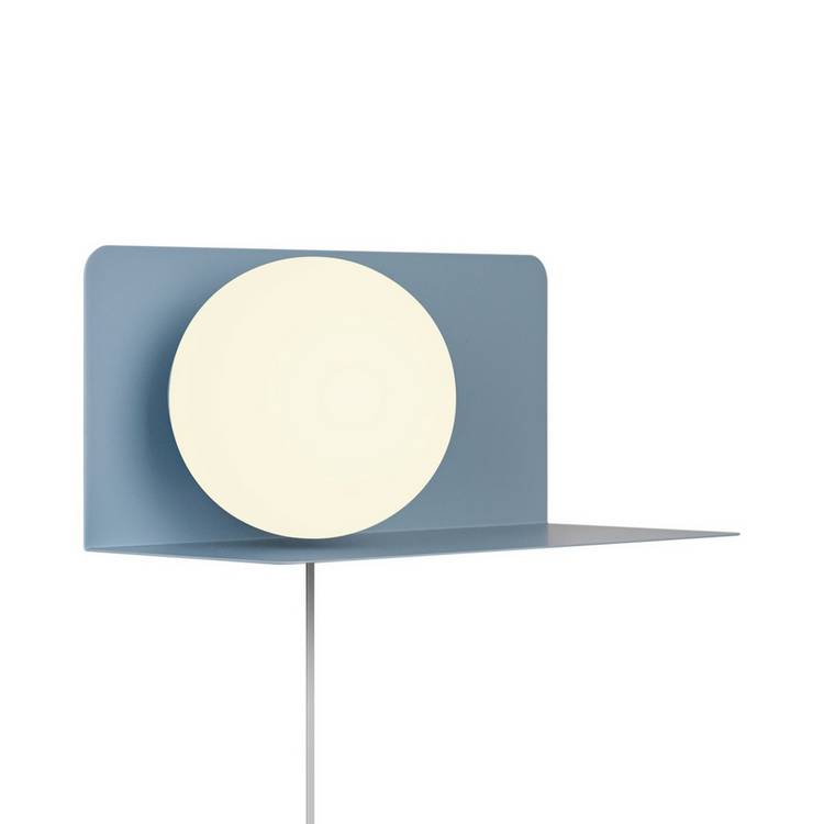 Nordlux Lilibeth blue wall light with shelf - (British brand)