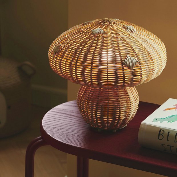 Nordlux Allie natural rattan table lamp, imported from the UK
