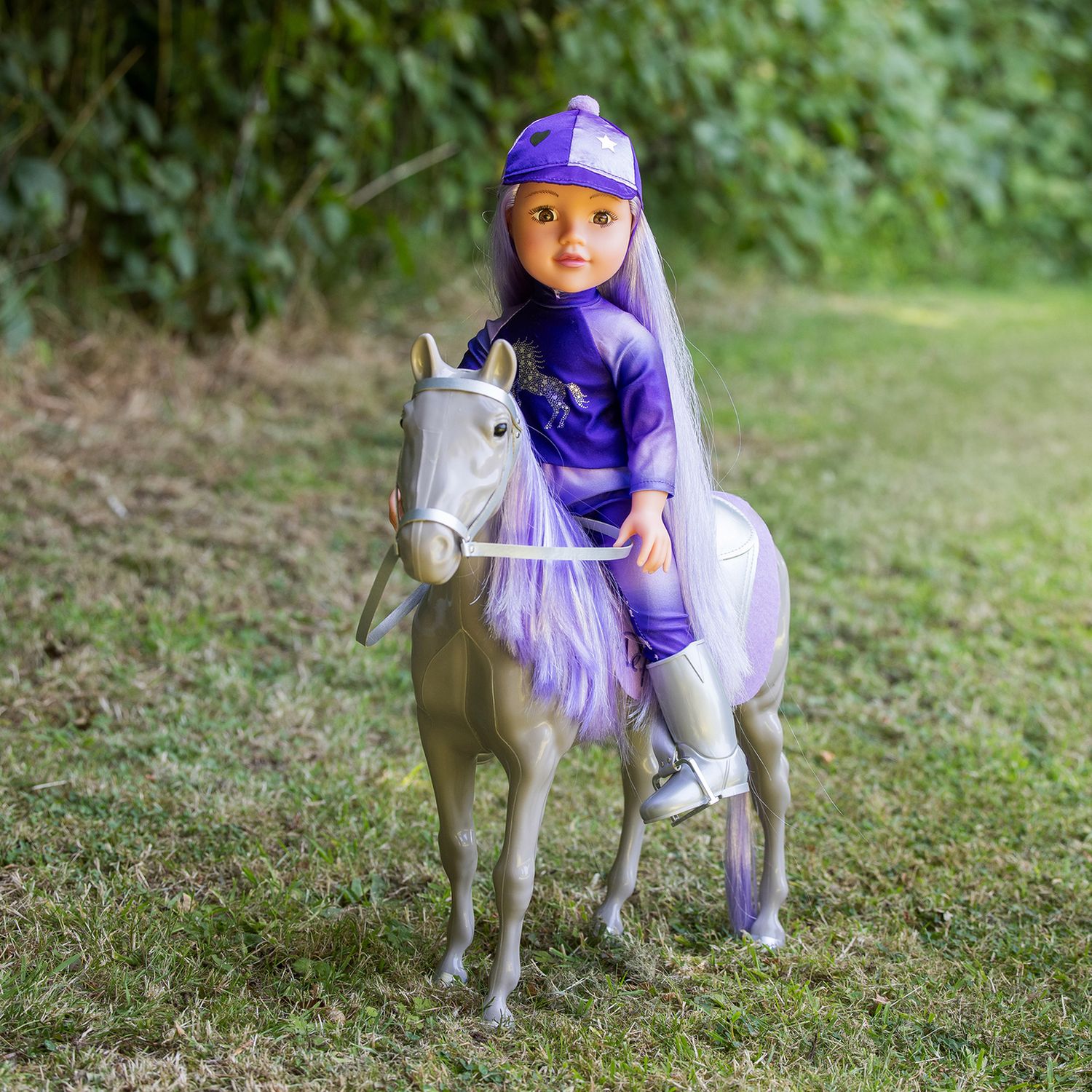 DesignAfriend doll horse and riding outfit 18 inch - British product