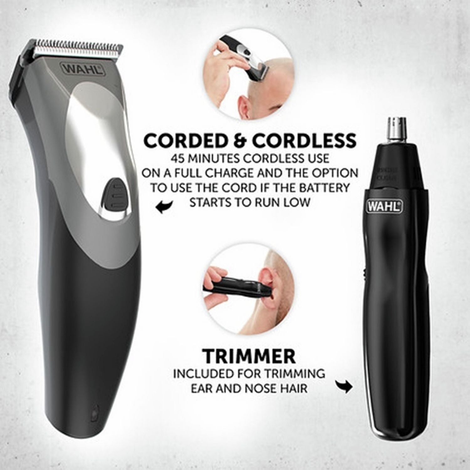 Wahl Clip and Rinse hair clipper (British brand)