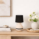 Hestia Natural and Black vase lamp 28cm, UK version