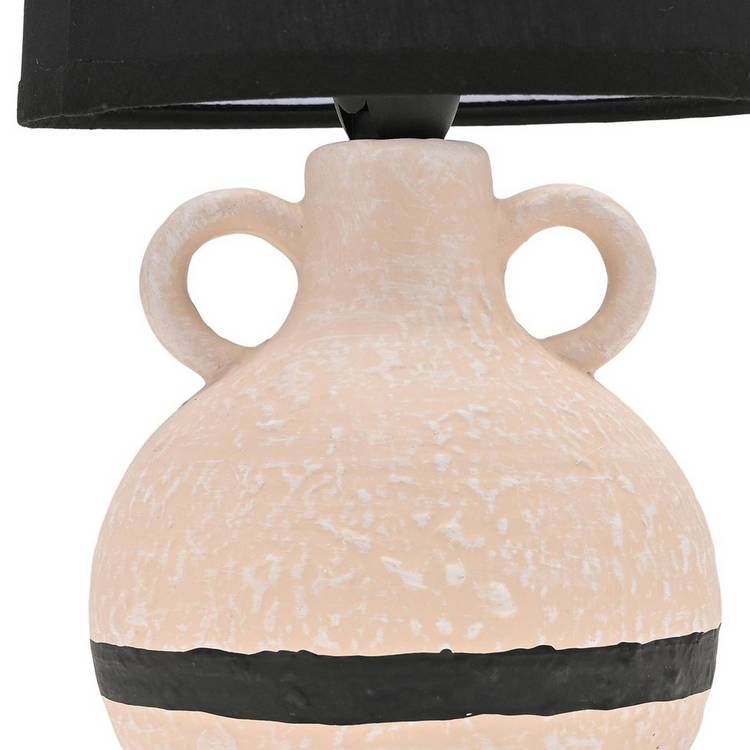 Hestia Natural and Black vase lamp 28cm, UK version