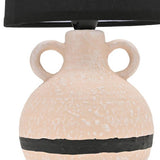 Hestia Natural and Black vase lamp 28cm, UK version