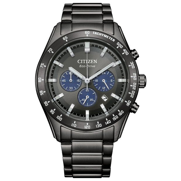 Citizen watch grey dial black bracelet 43mm - British product
