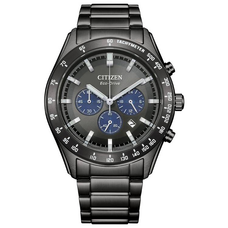 Citizen watch grey dial black bracelet 43mm - British product