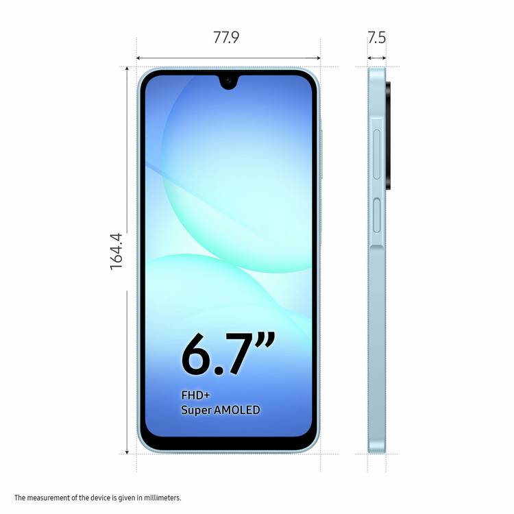 Samsung Galaxy A17 blue smartphone 128GB - British product