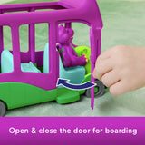 Fisher-Price Barney's World Adventure Bus push-along toy, imported from the UK