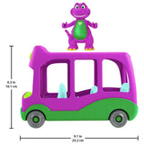 Fisher-Price Barney's World Adventure Bus push-along toy, imported from the UK