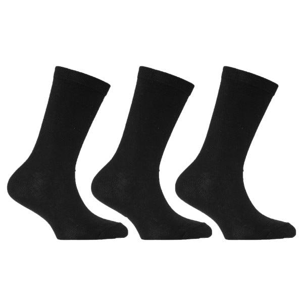 Kids Plain Cotton School Socks (Pack Of 3) (UK Shoe 9-12) GOODS Superdrug Black  