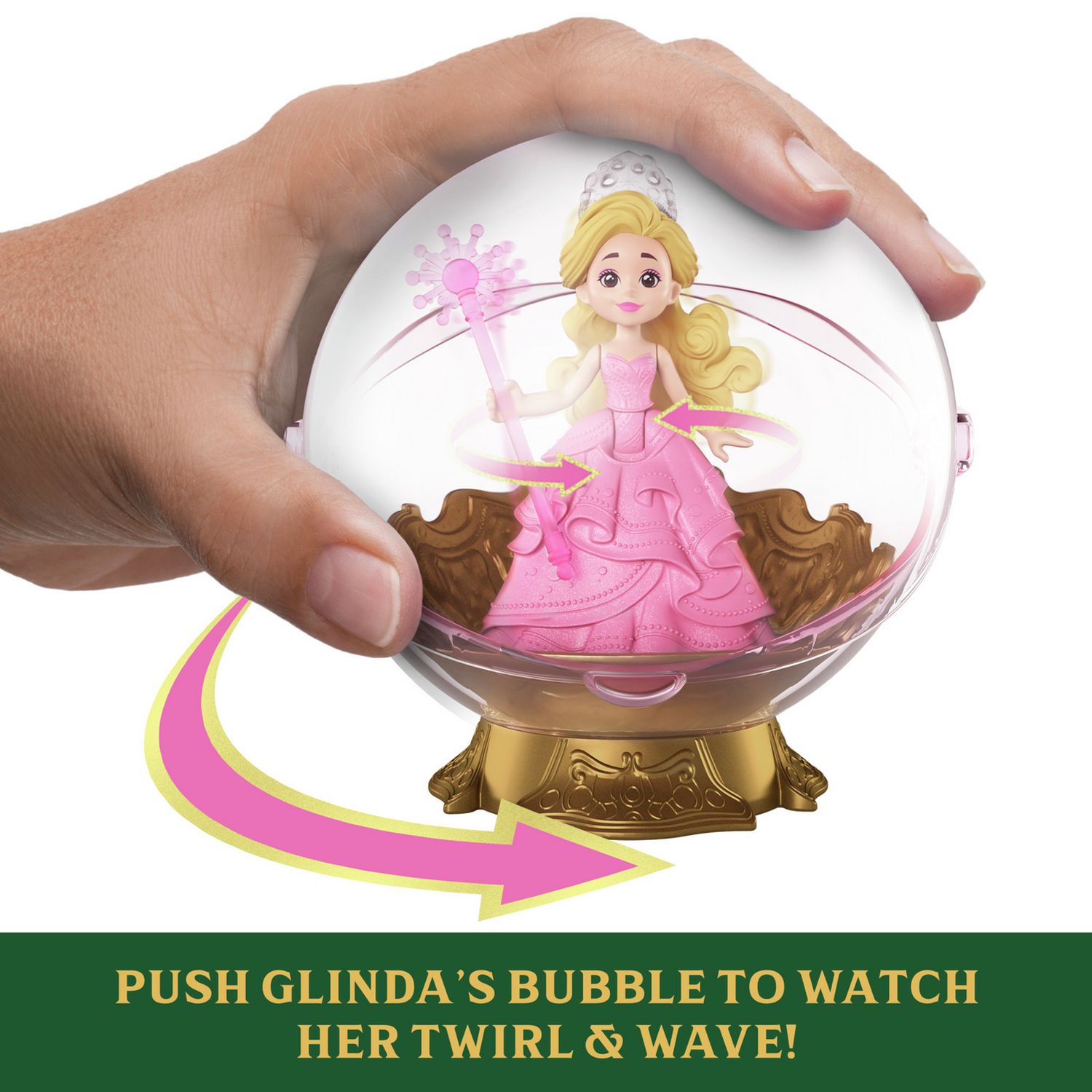 Mattel Wicked Glinda Floating Bubble Toy doll set (British brand)