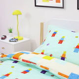 LEGO Brick Cream kids bedding set single, imported from the UK