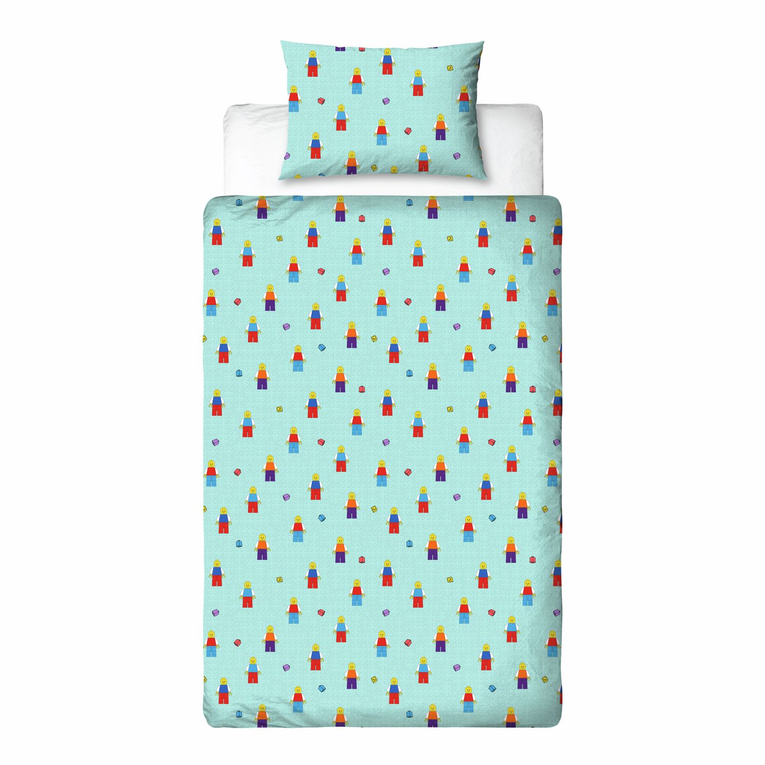 LEGO Brick Cream kids bedding set single, imported from the UK