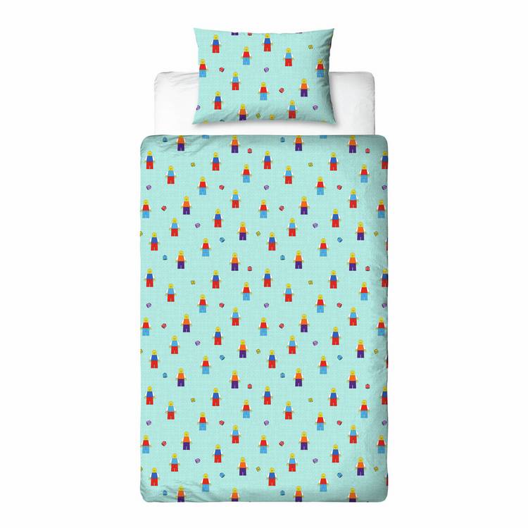 LEGO Brick Cream kids bedding set single, imported from the UK