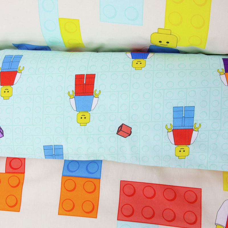 LEGO Brick Cream kids bedding set single, imported from the UK