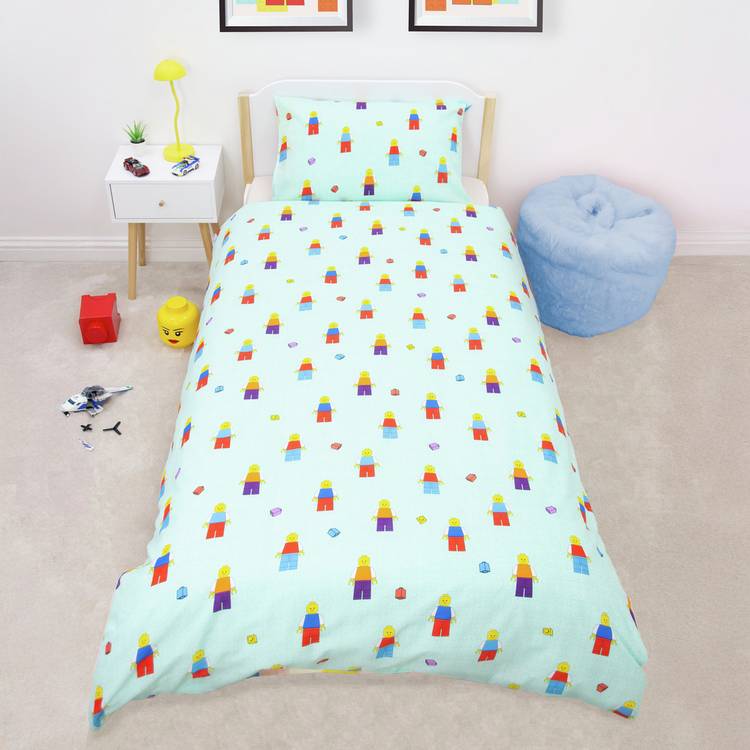 LEGO Brick Cream kids bedding set single, imported from the UK