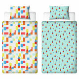 LEGO Brick Cream kids bedding set single, imported from the UK
