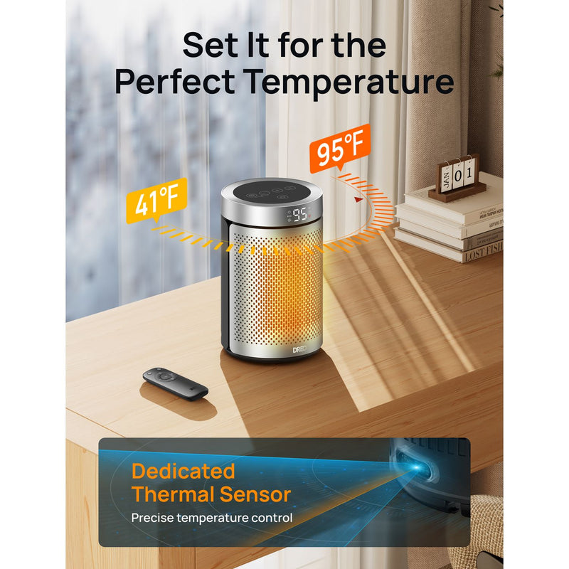 DREO Atom 416 compact 1.5kW fan heater - British brand