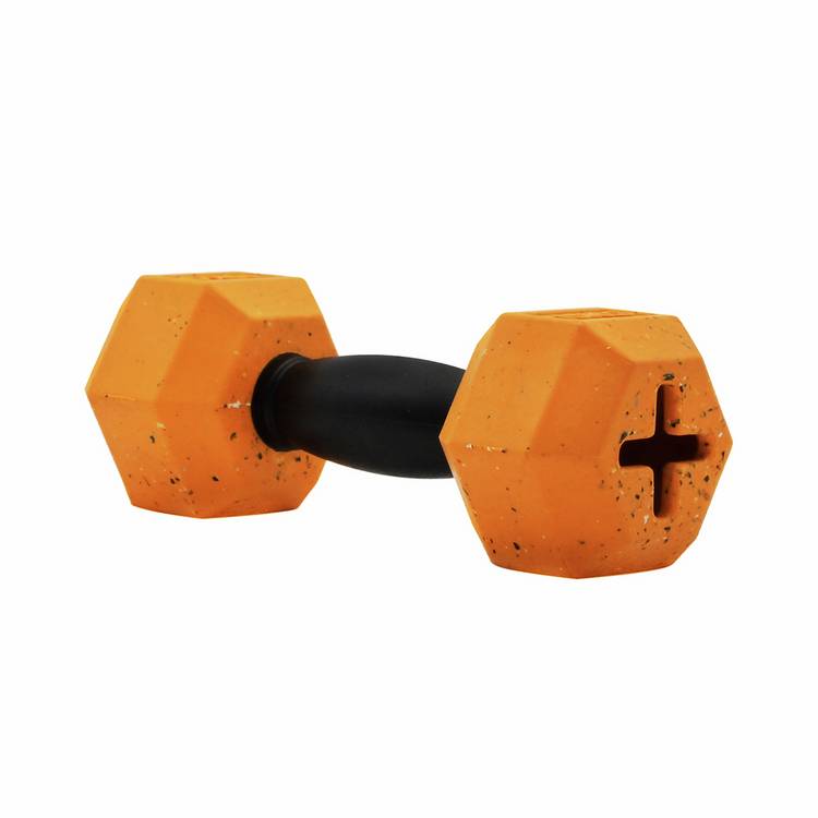 Nike Max Fusion Dumbbell small dog toy orange (British brand)