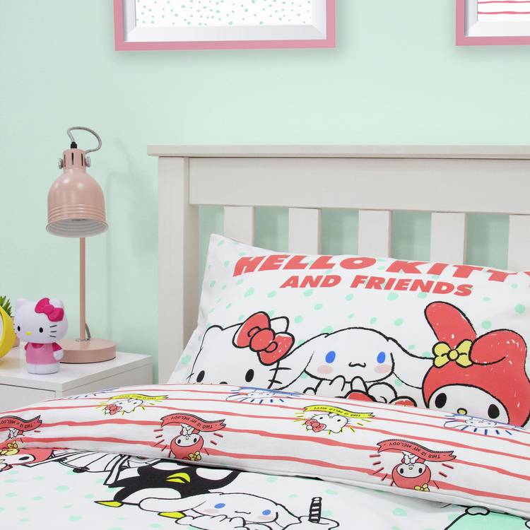 Hello Kitty reversible kids bedding set single (British brand)