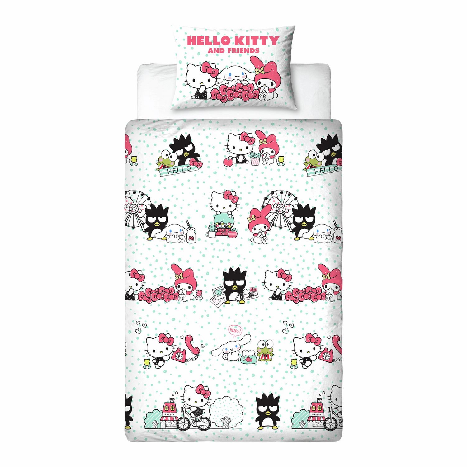 Hello Kitty reversible kids bedding set single (British brand)