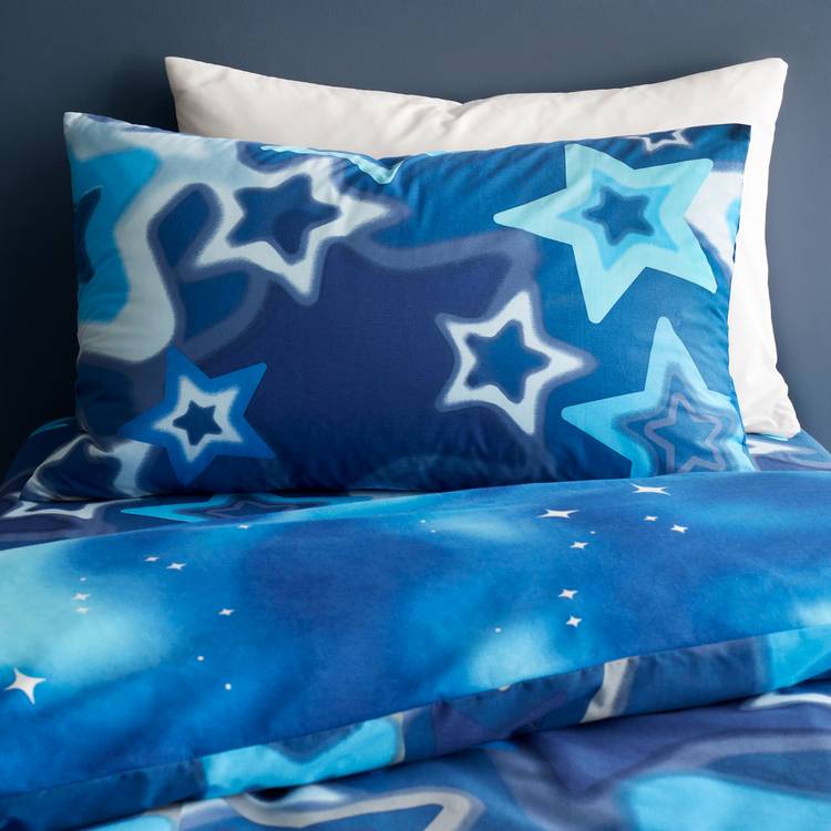 Catherine Lansfield kids bedding set Ombre Star Blue single - British product