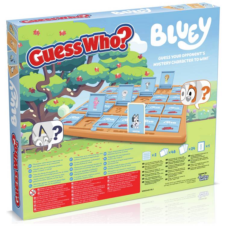 Bluey Guess Who Game, UK version