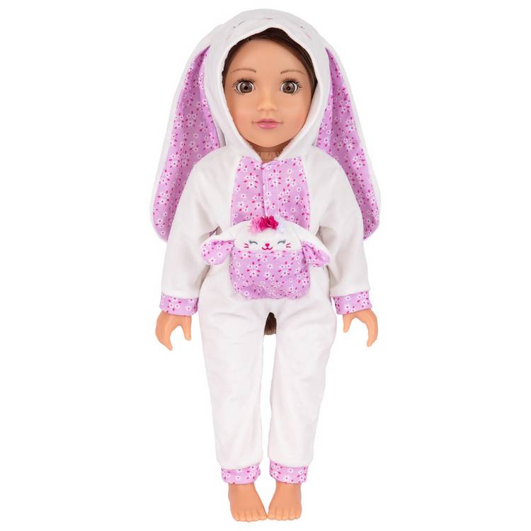 DesignAfriend flower bunny doll outfit 18 inch, UK version