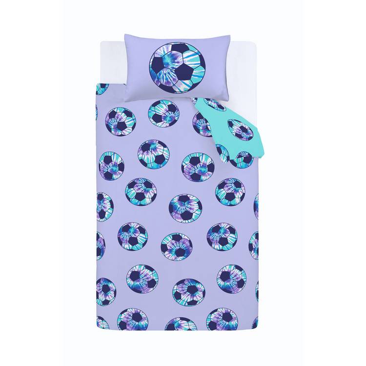 Catherine Lansfield football tie dye bedding set single, imported from the UK