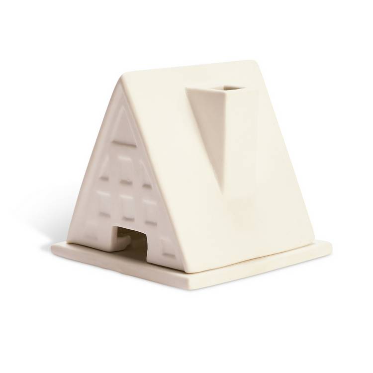 Habitat ceramic house shaped incense holder white, imported from the UK