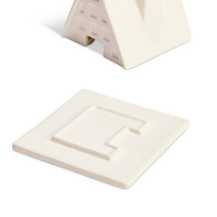 Habitat ceramic house shaped incense holder white, imported from the UK