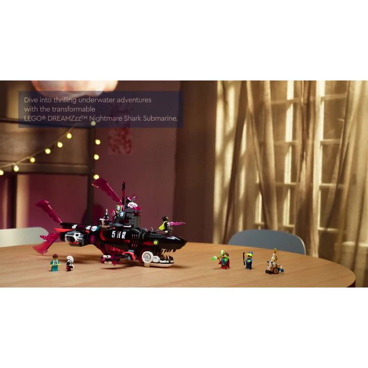 LEGO DREAMZzz Nightmare Shark Submarine building set 2-in-1, imported from the UK