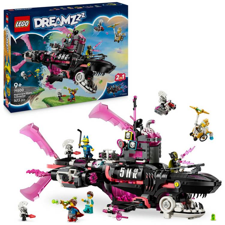 LEGO DREAMZzz Nightmare Shark Submarine building set 2-in-1, imported from the UK