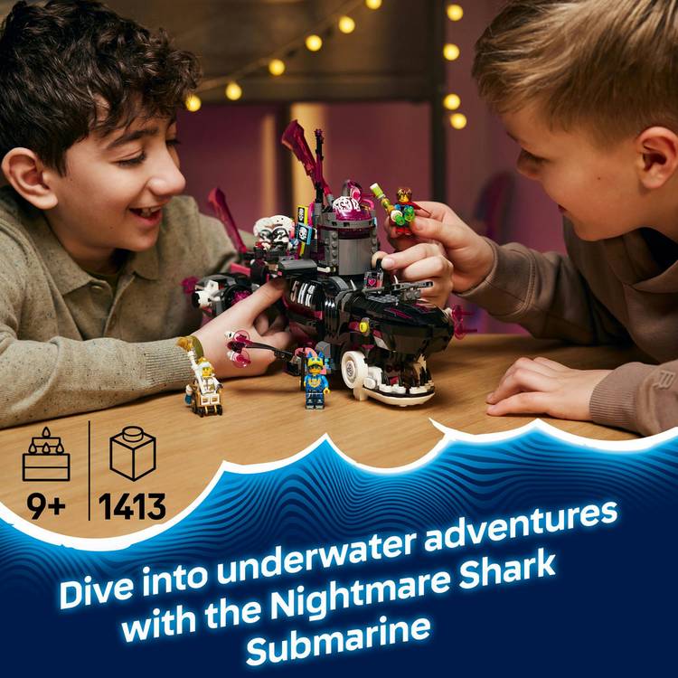 LEGO DREAMZzz Nightmare Shark Submarine building set 2-in-1, imported from the UK