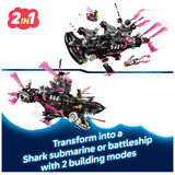 LEGO DREAMZzz Nightmare Shark Submarine building set 2-in-1, imported from the UK