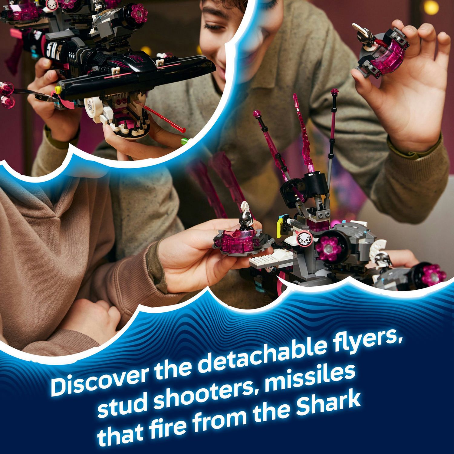 LEGO DREAMZzz Nightmare Shark Submarine building set 2-in-1, imported from the UK