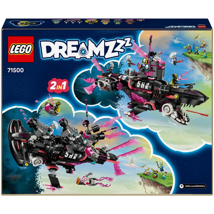 LEGO DREAMZzz Nightmare Shark Submarine building set 2-in-1, imported from the UK