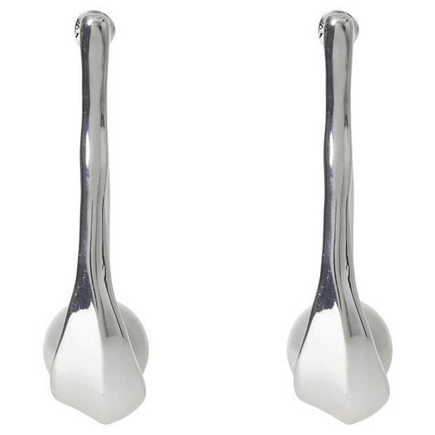 Liars & Lovers sculptural pearl hoop earring 48mm drop, UK version