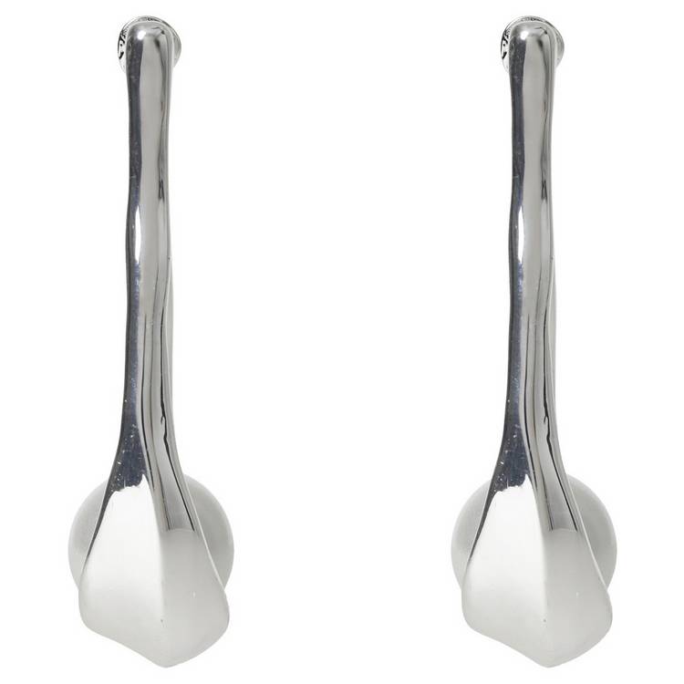 Liars & Lovers sculptural pearl hoop earring 48mm drop, UK version