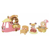 Sylvanian Families donut wagon playset and deer figure, imported from the UK