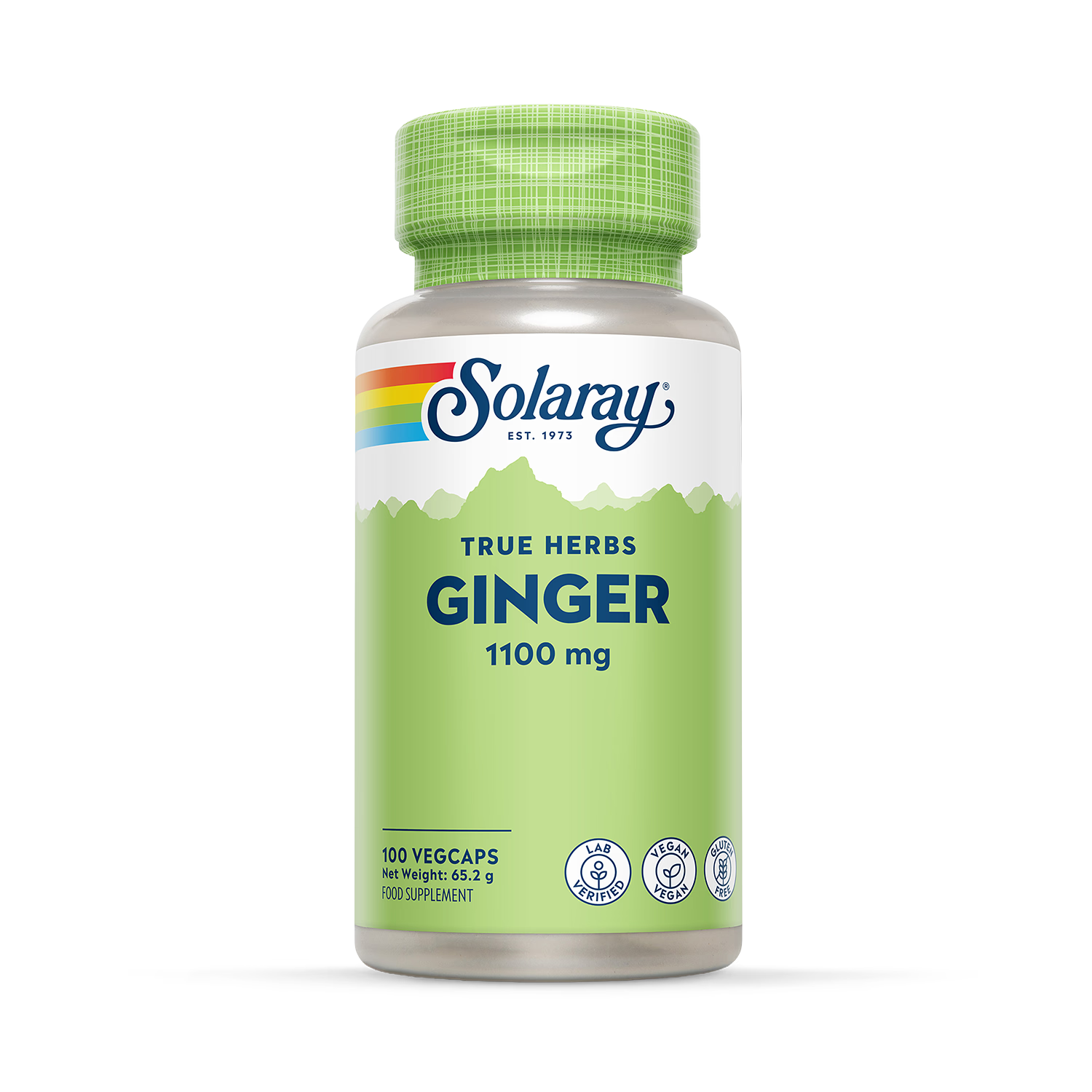 Solaray ginger root 1100mg 100 capsules, imported from the UK