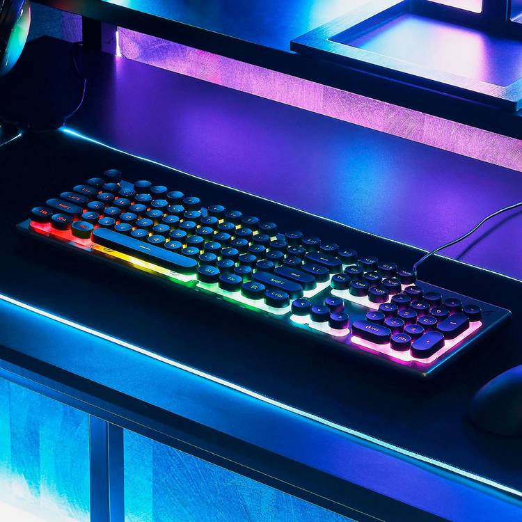 STEALTH Light-Up Wired Gaming Keyboard in black, UK version