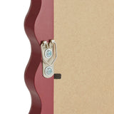 Habitat red wood lacquered wavy wall mirror 48x40cm - British product