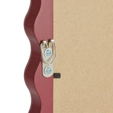 Habitat red wood lacquered wavy wall mirror 48x40cm - British product