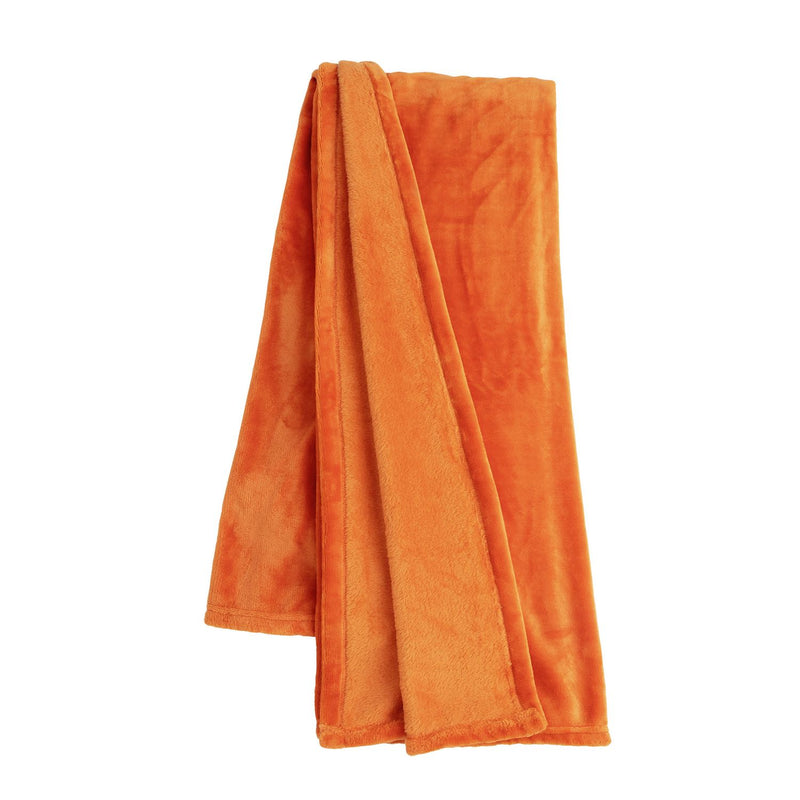 Argos Home Fleece Throw - Orange - 125x150cm